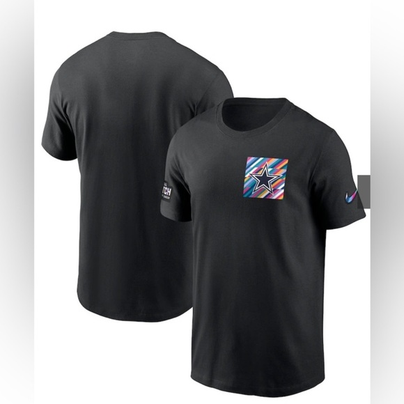 NEW- Dallas Cowboys Nike 2023 NFL Crucial Catch Sideline Tri-Blend T-Shirt - Picture 1 of 5